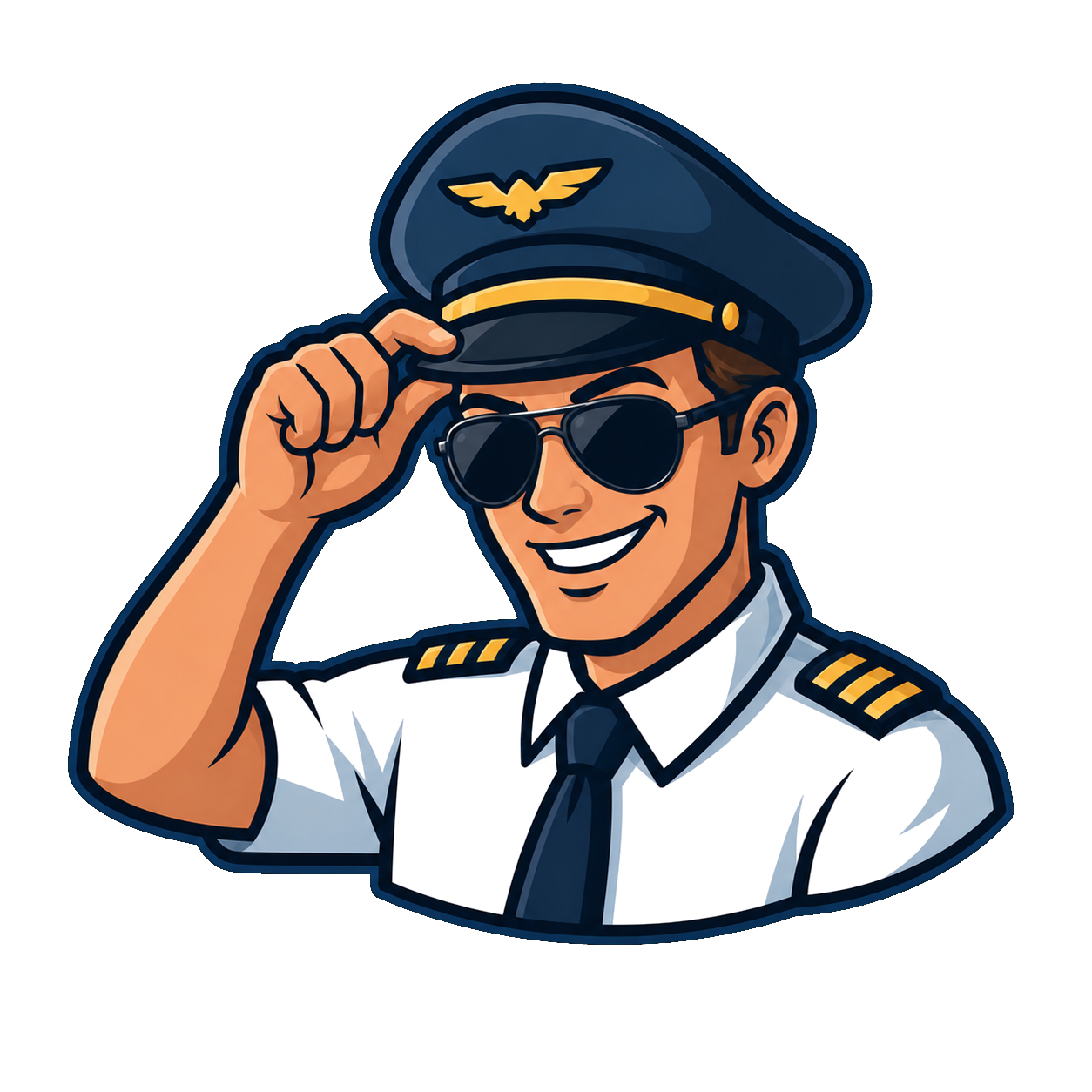 LovePilot pilot tipping his cap